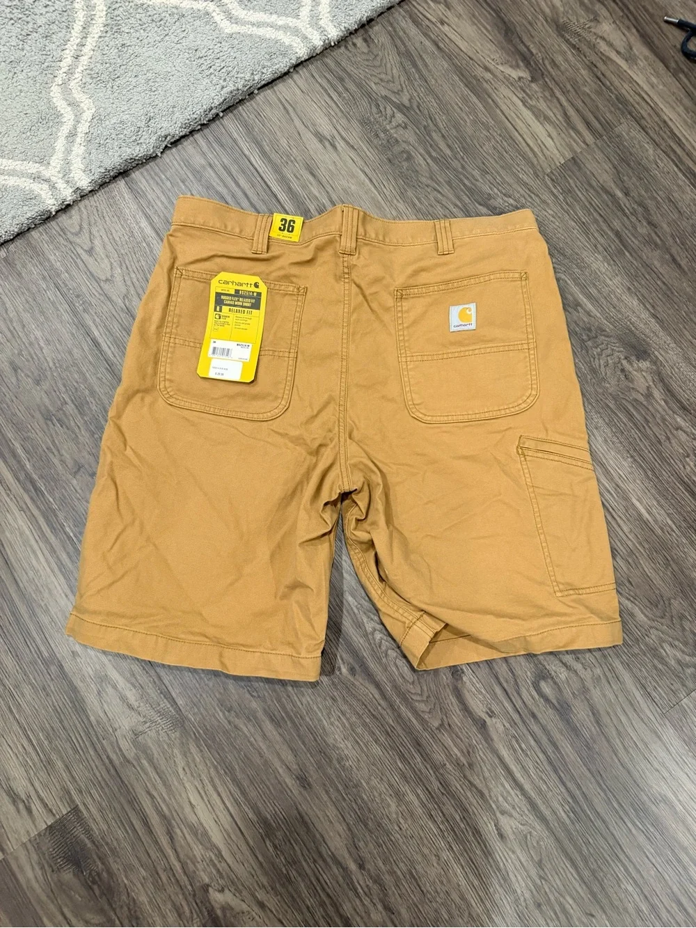 NWT Carhartt Men's Workwear Flat Front Shorts in Brown